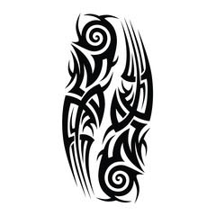 Tattoo tribal vector. tattoos ideas designs – tribal tattoo pattern vector illustration