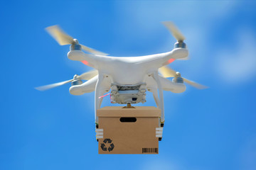 Technological shipment innovation - drone fast delivery concept