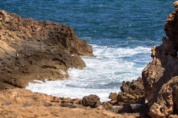Fototapeta na wymiar Seascape near Cala Pregonda, Menorca, Spain