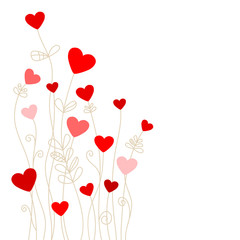 Plakat Heartflowers Redmix