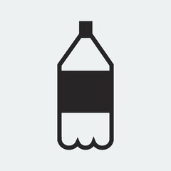 Soft drink plastic bottle icon illustration