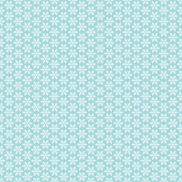 Retro Seamless Pattern SnowflakesTurquoise Little