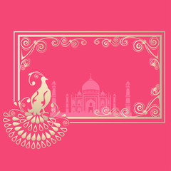 Fototapeta na wymiar Card with Indian ornament
