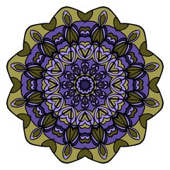 Flower Mandala. Vintage decorative ornament. Oriental pattern, vector illustration.