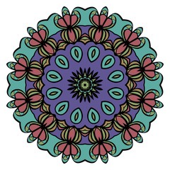 mandala round ornament. vector illustration