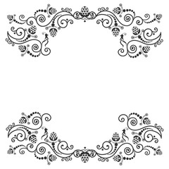 Lacy frame with a bird