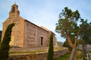 Fototapeta na wymiar San Blas Hermitage (Ermita de San Blas or Hermitage of San Blas) in Los Yebenes, Toledo, Castile La Mancha, Spain