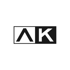 Initial Letter AK Logo Template Design