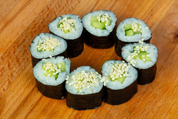 Maki with cucumber