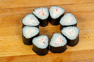 Maki roll crab