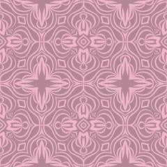 Vector pattern with stylish ornament. Floral seamless design