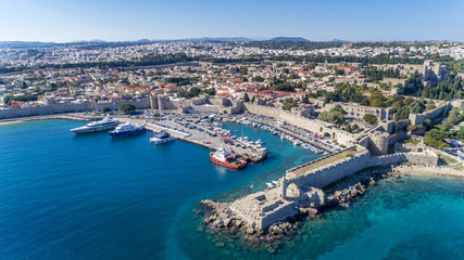 Aerial drone photos of Rhodes, Greecec