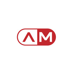 Initial Letter AM Logo Template Design
