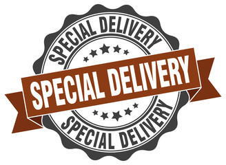 special delivery stamp. sign. seal