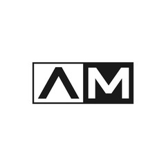 Initial Letter AM Logo Template Design