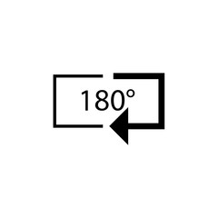180 degrees in the rectangle icon