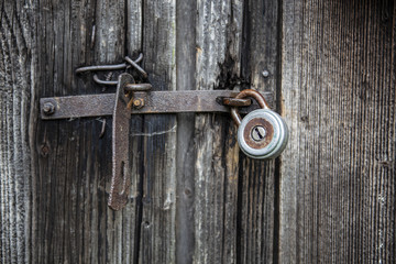 old rusty padlock