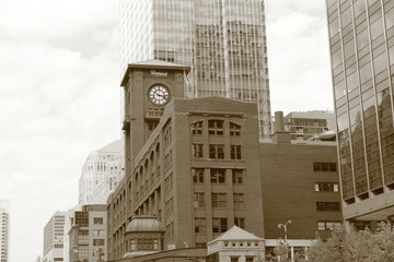 Obraz premium Building view, skyline, from river