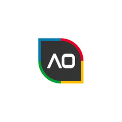 Initial Letter AO Logo Template Design