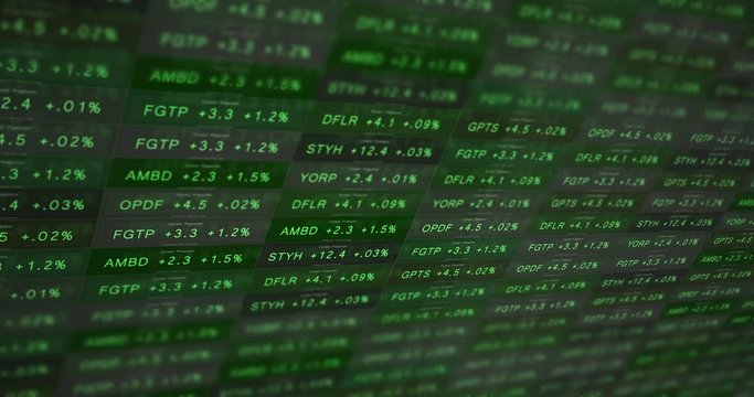 Futuristic Increasing Stock Market Ticker in a good economy ALT 