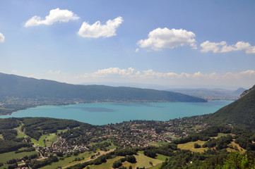Obraz premium Lac d'Annecy depuis le col de la Forclaz