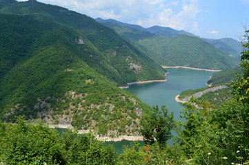 Obraz na płótnie Canvas Vacha Reservoir, Devin Municipality, south Bulgaria