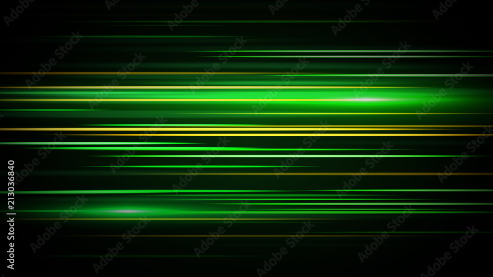 Wall mural glowing streaks.beautiful light flares on dark background. luminous abstract sparkling lined backgro