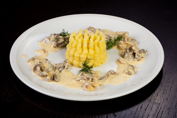 Tasty beef stroganoof
