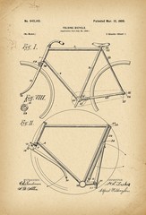 1900 Patent Velocipede folding Bicycle archival history invention 