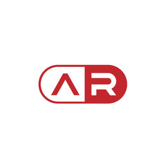 Initial Letter AR Logo Template Design