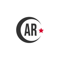 Initial Letter AR Logo Template Design