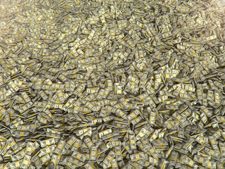 Pile of cash 100 Dollar $ bills illegal money high resolution