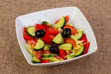 Fresh salad with vegetables