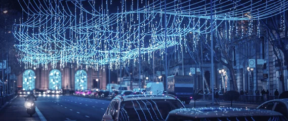 Cercles muraux Madrid Lumières de Noël de Madrid
