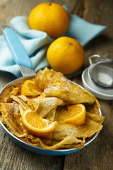 Pancakes with orange, or Crepes Suzette