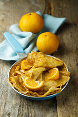 Pancakes with orange, or Crepes Suzette