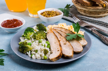 Slices of fried meat