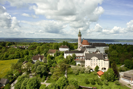 Kloster Andechs Luftaufnahme