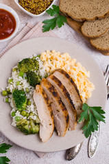 Slices of fried meat