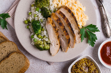 Slices of fried meat