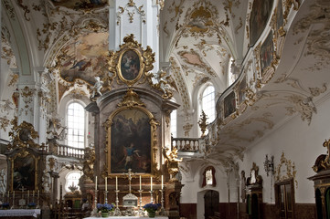 Fototapeta premium Altar der Wallfahrtkirche Kloster Andechs