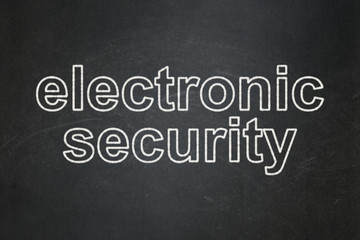 Obraz premium Privacy concept: text Electronic Security on Black chalkboard background