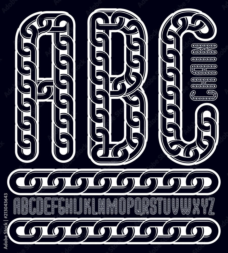 Poster vector condensed, tall font. trendy typescript can be used in art creation. capital decorative lette