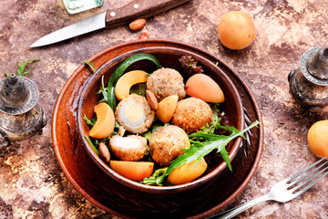 Summer salad with apricot