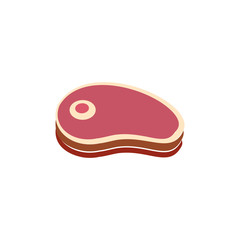 Steak icon simple flat style illustration image