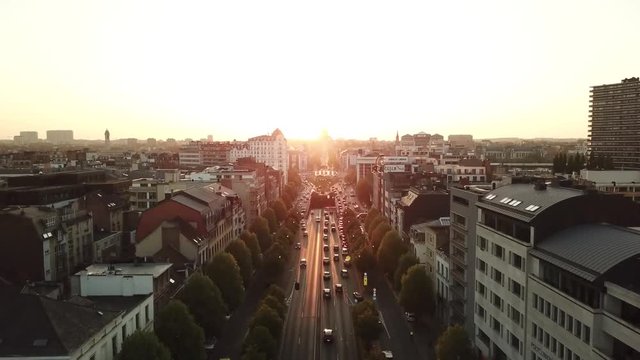 Aerial view arround of Brusseles.