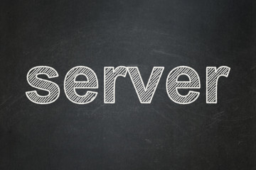 Fototapeta premium Web development concept: text Server on Black chalkboard background