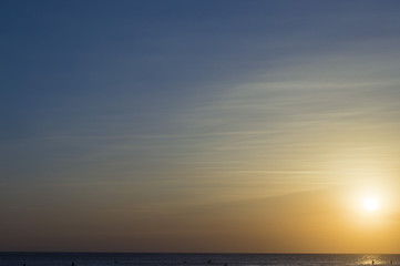 Obraz premium Sunset Cloud Beach Bali Yellow Blue