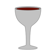 wine glass cup drink icon vector illustration