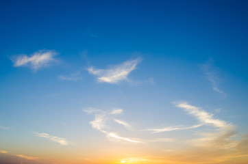 Fototapeta premium sky with clouds in the evening.